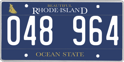RI license plate 048964