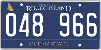 RI license plate 048966
