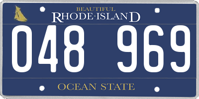 RI license plate 048969
