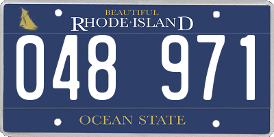 RI license plate 048971