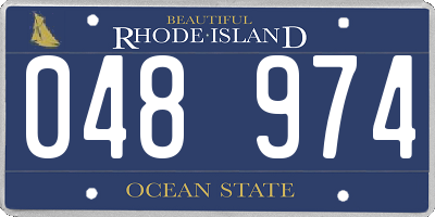 RI license plate 048974