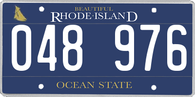 RI license plate 048976