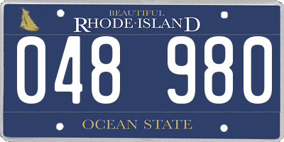 RI license plate 048980