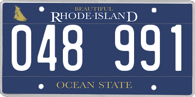 RI license plate 048991