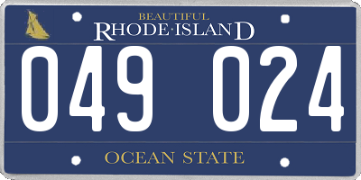 RI license plate 049024