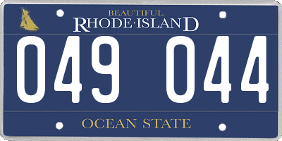 RI license plate 049044