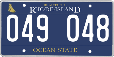 RI license plate 049048