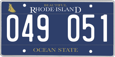 RI license plate 049051