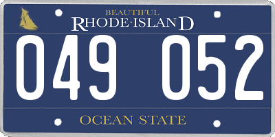 RI license plate 049052