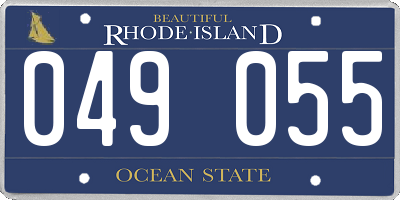 RI license plate 049055