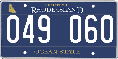 RI license plate 049060