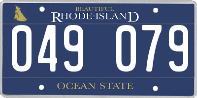 RI license plate 049079