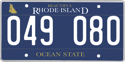 RI license plate 049080