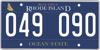 RI license plate 049090