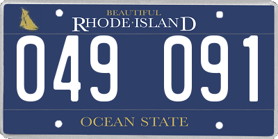 RI license plate 049091