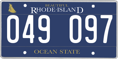 RI license plate 049097