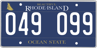 RI license plate 049099