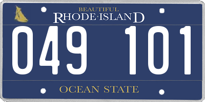 RI license plate 049101