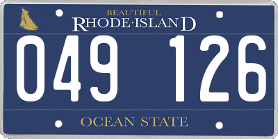 RI license plate 049126