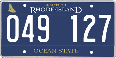 RI license plate 049127
