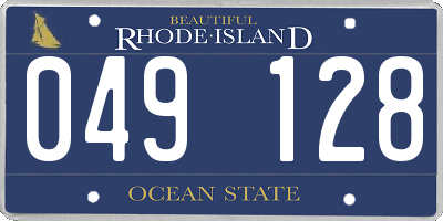 RI license plate 049128