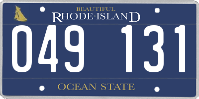 RI license plate 049131
