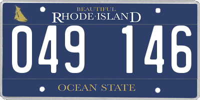 RI license plate 049146