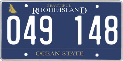 RI license plate 049148