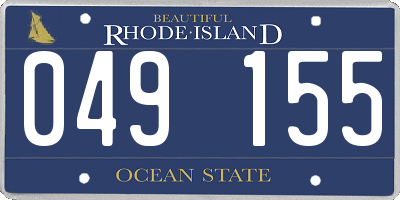 RI license plate 049155