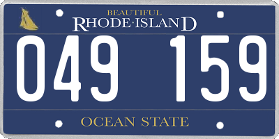 RI license plate 049159