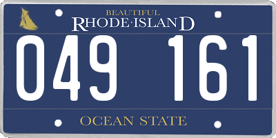 RI license plate 049161