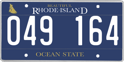 RI license plate 049164