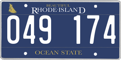 RI license plate 049174