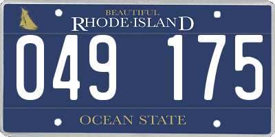 RI license plate 049175