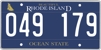 RI license plate 049179
