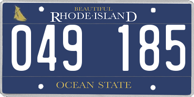 RI license plate 049185