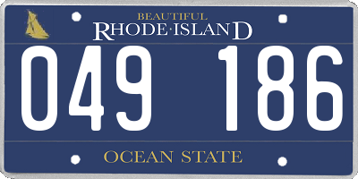 RI license plate 049186