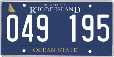 RI license plate 049195
