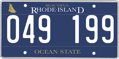 RI license plate 049199