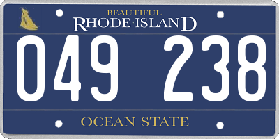 RI license plate 049238
