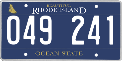 RI license plate 049241