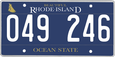 RI license plate 049246