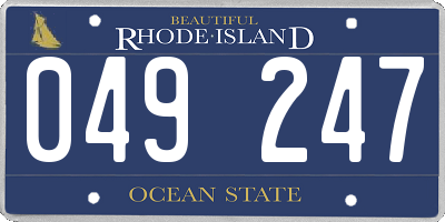 RI license plate 049247