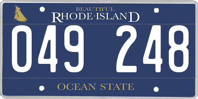 RI license plate 049248