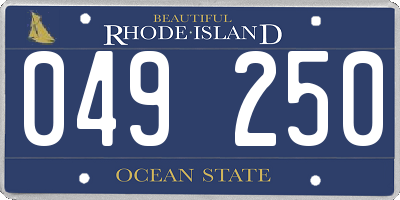 RI license plate 049250