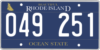 RI license plate 049251