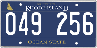 RI license plate 049256