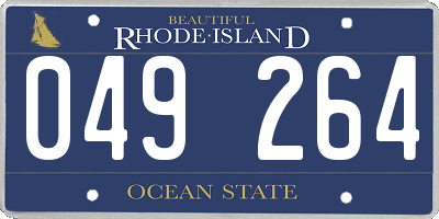 RI license plate 049264