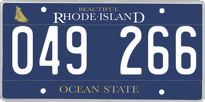 RI license plate 049266