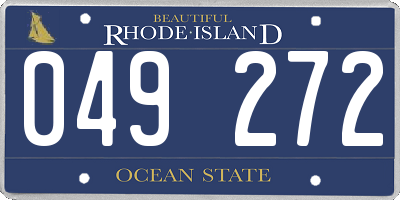 RI license plate 049272